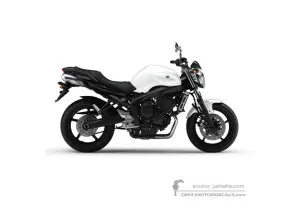 Decals for Yamaha FZ6N 2007 - White • Yamaha OEM Decals