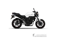 Autocollants pour Yamaha FZ6N 2008 - Blanc • Yamaha Autocollants OEM