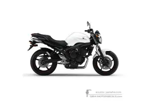Decals for Yamaha FZ6N 2008 - White • Yamaha OEM Decals