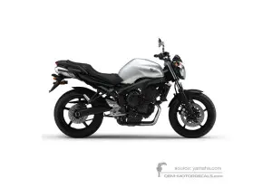 Adesivi per Yamaha FZ6N 2008 - Argento • Yamaha Adesivi OEM