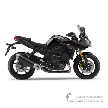 Yamaha FZ8S FAZER 2012 - Zwart - Black Metallic X