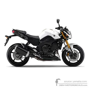 Yamaha FZ8N 2012 - Biały - Bluish White Cocktail 1