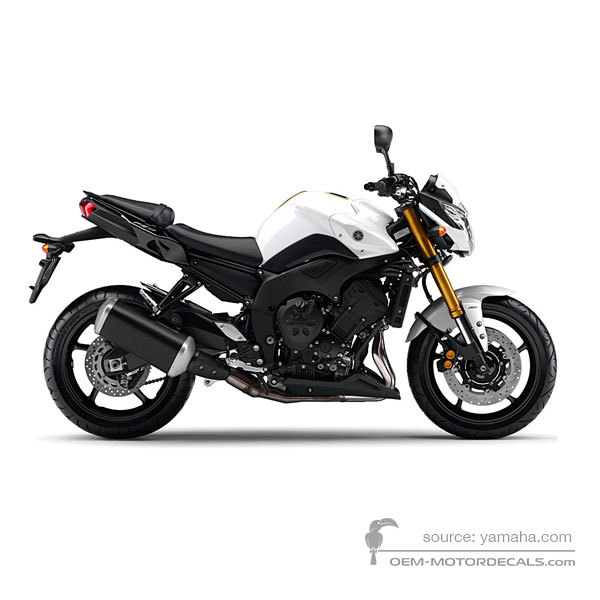 Stickers voor Yamaha FZ8N 2012 - Wit • Yamaha OEM Stickers