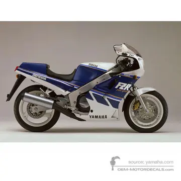 Yamaha FZR1000 1987 - Bleu - Silky White / Dynasty Blue
