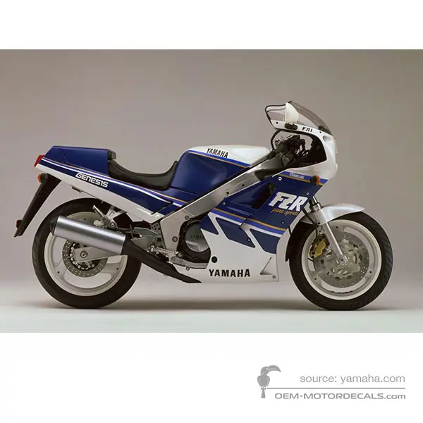 Yamaha FZR1000 1987 - Azul - Silky White / Dynasty Blue