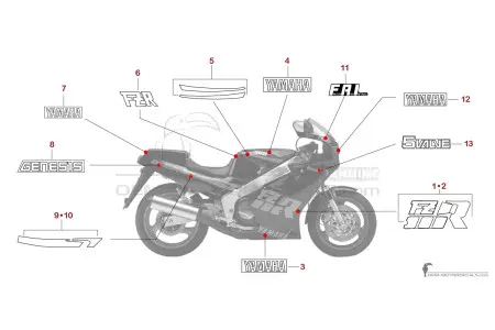 Yamaha FZR1000 1988 - Black