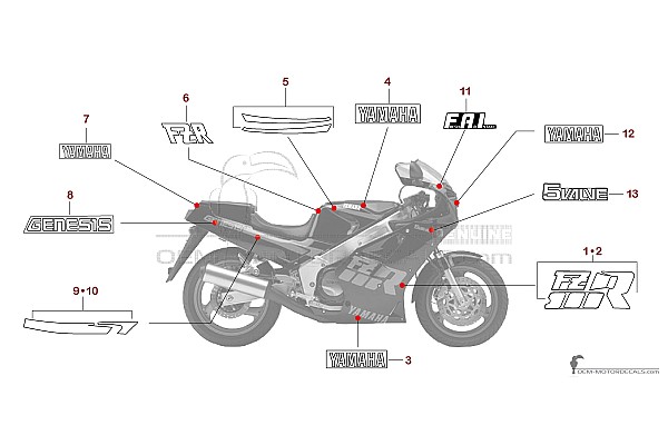 Yamaha FZR1000 1987 - Czarny