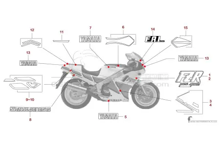 Yamaha FZR1000 1987 - White