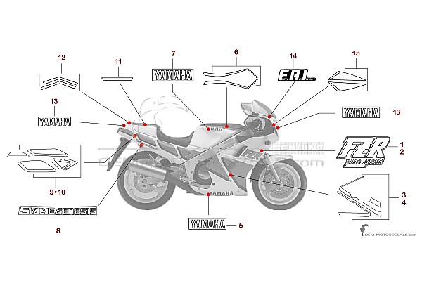 Yamaha FZR1000 1987 - Weiss