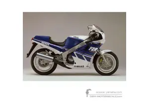 Naklejki do Yamaha FZR1000 1988 - Niebieski • Yamaha Naklejki OEM