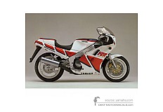 Autocollants pour Yamaha FZR1000 1988 - Blanc • Yamaha Autocollants OEM