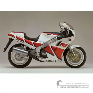 Yamaha FZR1000 1988 - Blanc - Silky White / Fine Red