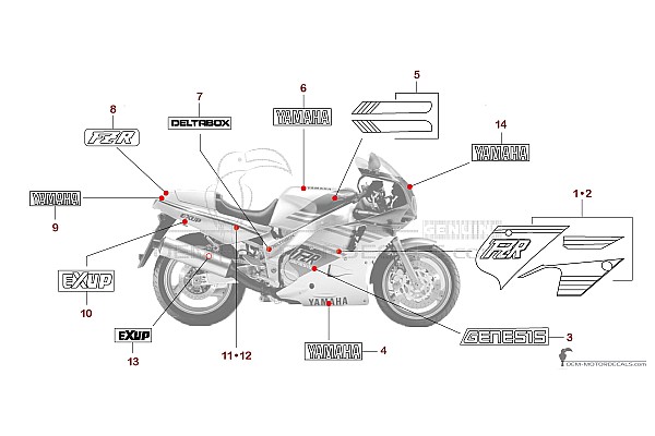 Yamaha FZR1000 1989 - Silver