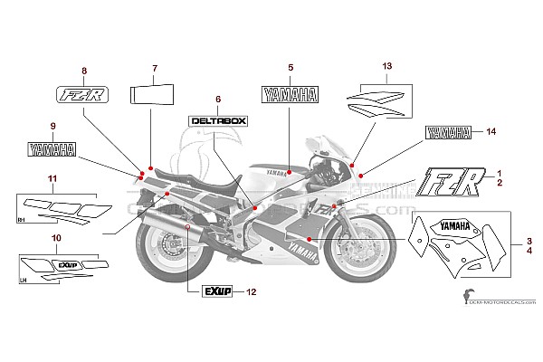 Yamaha FZR1000 1989 - White