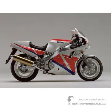 Yamaha FZR1000 1990 - Blanc - Silky White