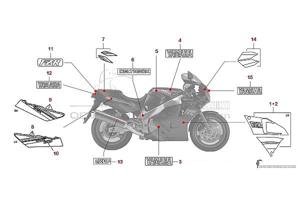 Yamaha FZR1000 1990 - Negro
