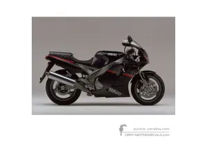 Stickers voor Yamaha FZR1000 1991 - Zwart • Yamaha OEM Stickers
