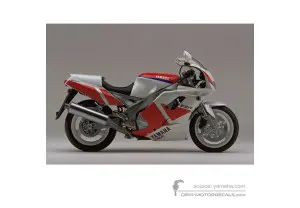 Aufkleber für Yamaha FZR1000 1991 - Weiss • Yamaha OEM-Aufkleber