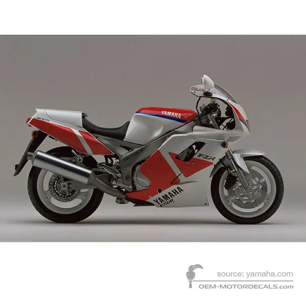 Yamaha FZR1000 1991 - Blanco - Silky White / Fine Red