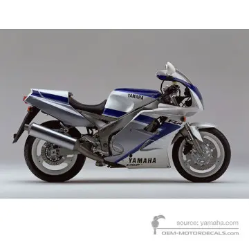 Yamaha FZR1000 1991 - Blanc - Silky White / Polar Silver