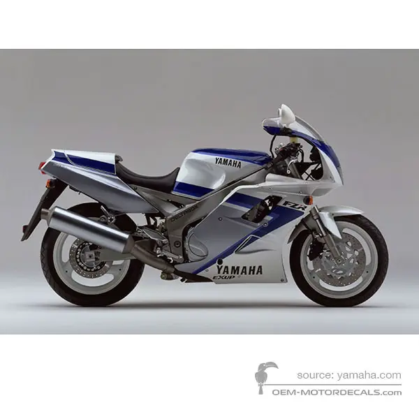 Yamaha FZR1000 1991 - Blanco - Silky White / Polar Silver