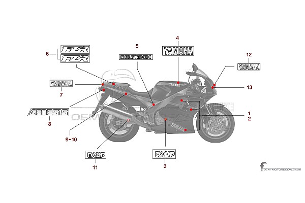 Yamaha FZR1000 1991 - Czarny