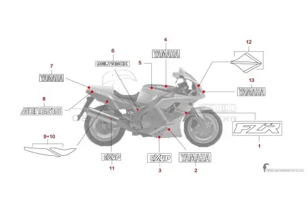 Yamaha FZR1000 1991 - Blanco