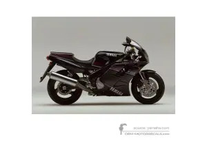 Decals for Yamaha FZR1000 1992 - Black • Yamaha OEM Decals
