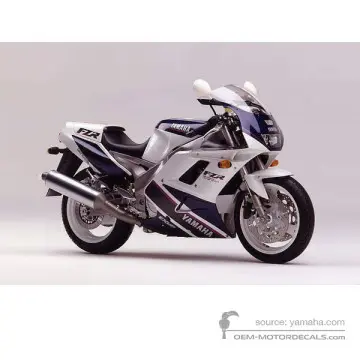 Yamaha FZR1000 1992 - Blanc - Silky White / Dark Violet Cocktail 1