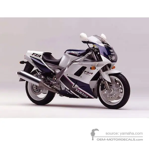 Yamaha FZR1000 1992 - Blanco - Silky White / Dark Violet Cocktail 1