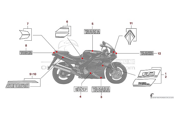 Yamaha FZR1000 1992 - Czarny