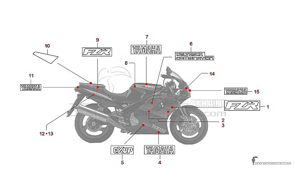 Yamaha FZR1000 1993 - Noir