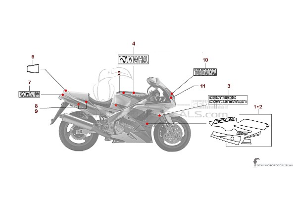 Yamaha FZR1000 1994 - Blanco