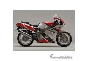 Autocollants pour Yamaha FZR600 1992 • Yamaha Autocollants OEM