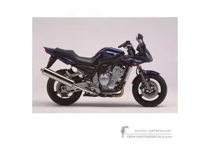 Aufkleber für Yamaha FZS1000 FAZER 2004 - Blau • Yamaha OEM-Aufkleber