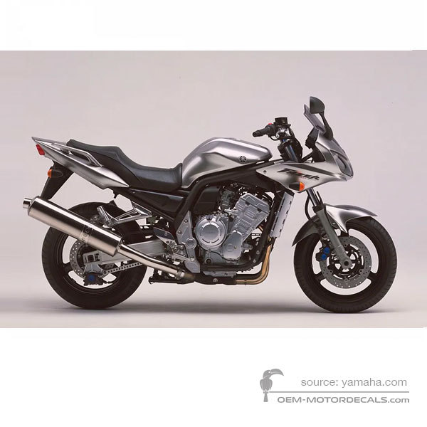 Naklejki do Yamaha FZS1000 FAZER 2004 - Srebrny • Yamaha Naklejki OEM