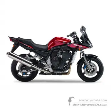 Yamaha FZS1000S FAZER 2005 - Czerwony - Deep Red Metallic K