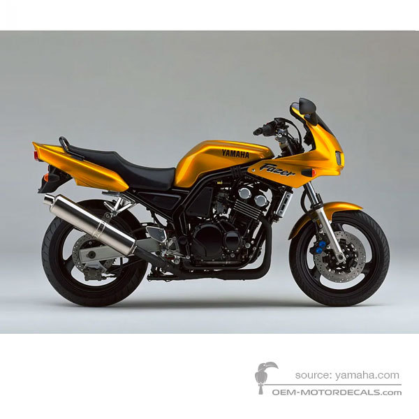 Aufkleber für Yamaha FZS600 FAZER 1998 - Gelb • Yamaha OEM-Aufkleber