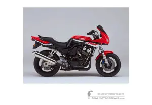 Aufkleber für Yamaha FZS600 FAZER 2000 - Rot • Yamaha OEM-Aufkleber