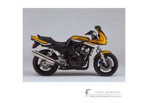 Stickers voor Yamaha FZS600 FAZER 2000 - Geel • Yamaha OEM Stickers