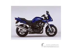 Aufkleber für Yamaha FZS600 FAZER 2002 - Blau • Yamaha OEM-Aufkleber