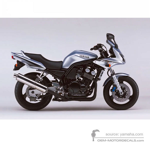 Pegatinas para Yamaha FZS600 FAZER 2002 - Plata • Yamaha Pegatinas OEM
