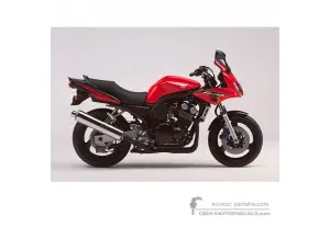 Aufkleber für Yamaha FZS600 FAZER 2003 - Rot • Yamaha OEM-Aufkleber