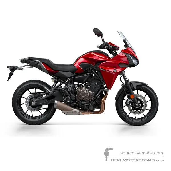 Yamaha TRACER 700 2016 - Rojo - Rouge Mettalique B