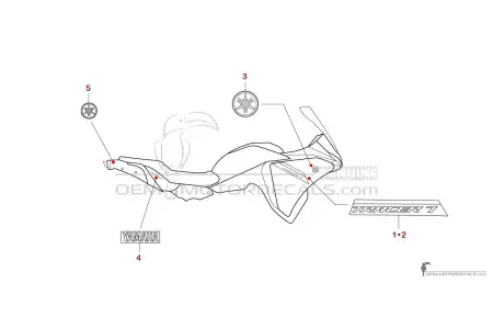 Yamaha TRACER 7 2021 - Czerwony