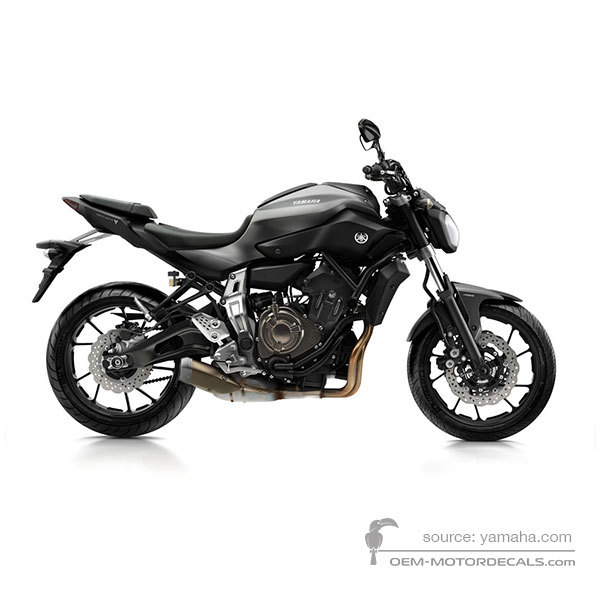 Decals for Yamaha MT07 2014 - Gray • Yamaha OEM Decals