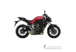 Decals for Yamaha MT07 2014 - Red • Yamaha OEM Decals