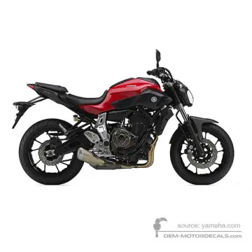 Yamaha MT07 2014 - Rood - Vivid Red Cocktail 1