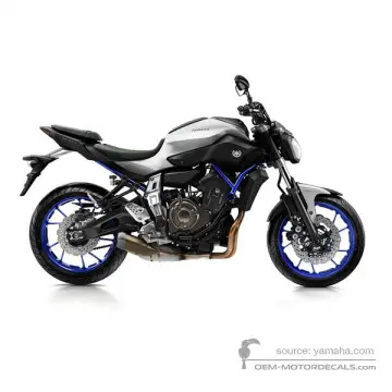 Yamaha MT07 2015 - Srebrny - Mat Silver 1