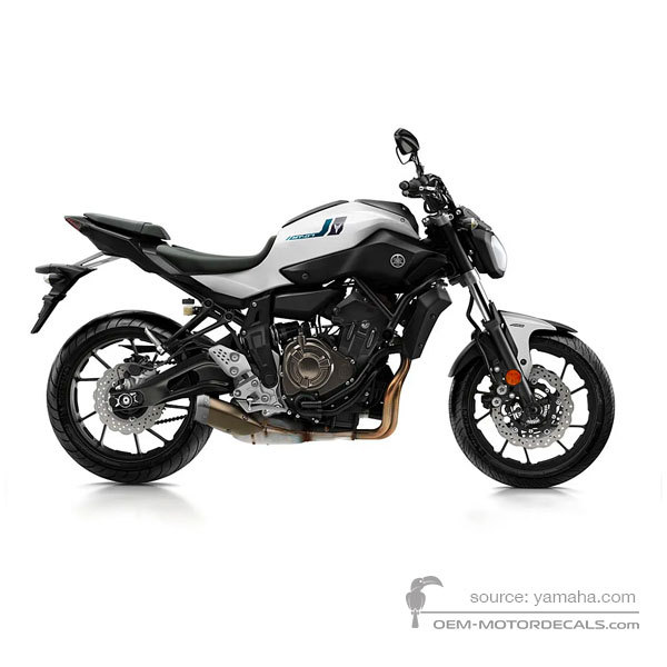 Aufkleber für Yamaha MT07 2017 - Weiss • Yamaha OEM-Aufkleber